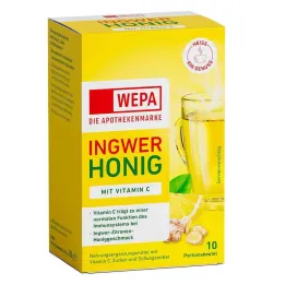 Wepa inkivääri + hunaja + C-vitamiinijauhe, 10X10 g