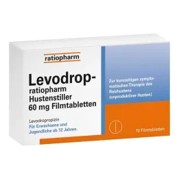 Levodrop-ratiopharm yskänlääke 60 mg kalvopäällysteiset tabletit, 10 kpl