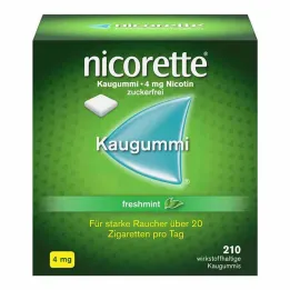 nicorette® purukumi tuoreminttu, 4 mg nikotiinia, 210 kpl