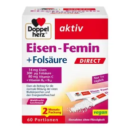 Doppelherz Iron-Femin Direct -pelletit, 60 kpl