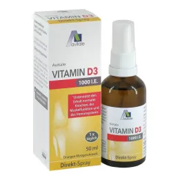 D3-vitamiini 1000 IU suorasuihke, 50 ml