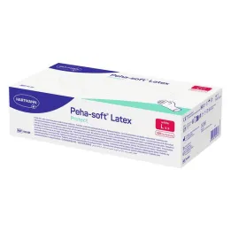 Peha-Soft Latex Protect kertakäyttöiset tutkimushanskat ei-steriilit pf L, 100 kpl