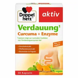 Doppelherz Digestion Curcuma + Entsyymikapselit, 30 kpl