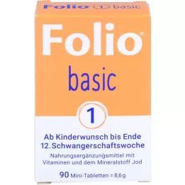 FOLIO 1 peruskalvopäällysteinen tabletti, 90 kpl