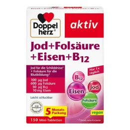 Doppelherz Jodi + foolihappo + rauta + B12 tabletit, 150 kpl