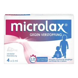 Microlax peräsuolen peräruiskeet lyhyellä putkikaulalla, 4 kpl