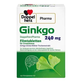 Ginkgo DoppelherzPharma 240 mg kalvopäällysteiset tabletit, 120 kpl