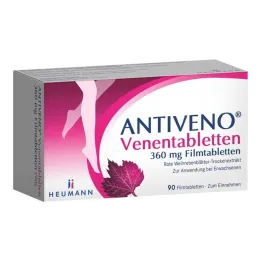 ANTIVENO Laskimotabletit 360 mg kalvopäällysteiset tabletit, 90 kpl