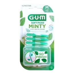GUM SOFT-PICKS MINTY keskikokoinen, 40 kpl