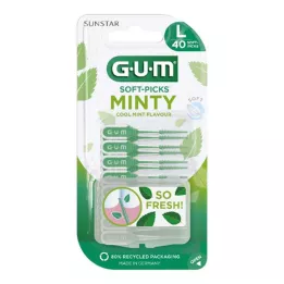 GUM SOFT-PICKS MINTY suuri, 40 kappaletta