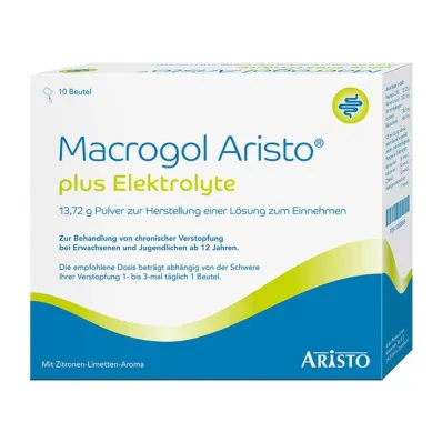 Macrogol Aristo plus elektrolyytit 13,72 g Ple, 10 kpl Macrogol Aristo plus elektrolyytit 13,72 g Ple, 10 kpl