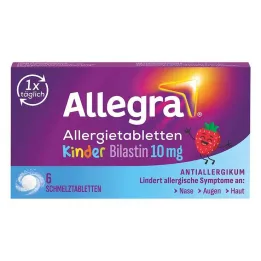 Allegra allergiatabletit lapset 10 mg sulamistabletit, 6 kpl