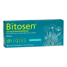 Bitosen 20 mg suussa hajoavat tabletit, 20 kpl