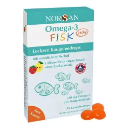 Norsan Omega-3 Fisk Jelly lapsille rakeet, 45 kpl