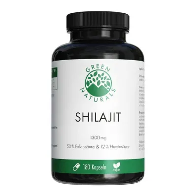 Green Naturals Shilajit 1300 mg suuriannoksiset vegaanikapselit, 180 kpl Green Naturals Shilajit 1300 mg suuriannoksiset vegaanikapselit, 180 kpl