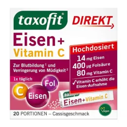Taxofit Rauta + C-vitamiini suorat rakeet, 20 kpl