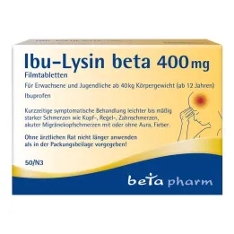 Ibu-lysiinibeta 400 mg kalvopäällysteiset tabletit, 50 kpl