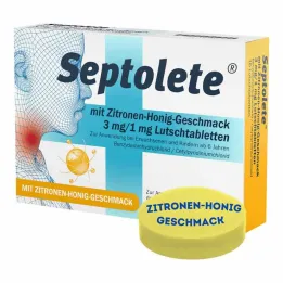 Septolete sitruuna-hunaja maulla 3 mg/1 mg imeskelytabletit, 16 kpl