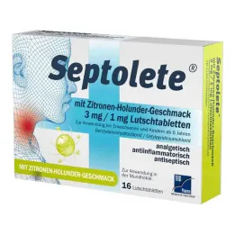 Septolete sitruuna-seljanmarjalla 3 mg/1 mg imeskelytabletit, 16 kpl