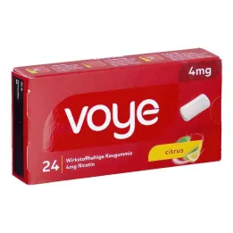 Voye Citrus 4 mg vaikuttavaa ainetta sisältävä purukumi nikotiinilla (24 kpl)