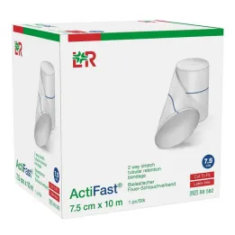 Actifast putkimainen kiinnitysside 7,5 cmx10 m sininen, 1 kpl