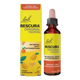 Bach Flowers Original Rescura -tipat alkoholittomia Orange Mangoa, 20 ml