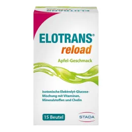 Elotrans reload elektrolyyttijauhe omenapussi, 15X7,45 g
