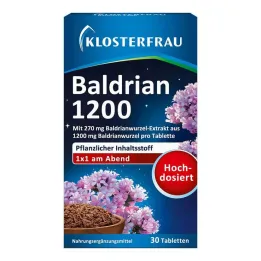 Klosterfrau Valerian 1200 tablettia, 30 kpl