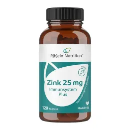 Sinkki 25 mg Immune System Plus suuri annos + vegaaniset kapselit, 120 kpl