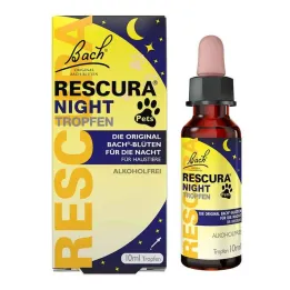 Bachin kukat Original Rescura Night Pets alkoholittomia tippoja, 10 ml