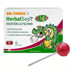 DR.THEISS HerbalSept Cough Lollipops Kids, 6 kpl