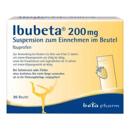 Ibubeta 200 mg oraalisuspensio pussissa, 20 kpl
