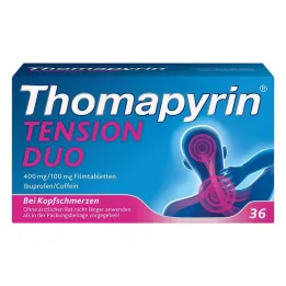 Thomapyrin TENSION DUO 400 mg / 100 mg kalvopäällysteiset tabletit, 36 kpl