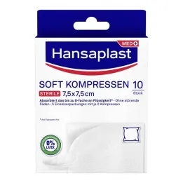 Hansaplast pehmeät kompressit 7,5x7,5 cm steriilit, 5x2 kpl