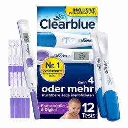 Clearblue ovulaation ja raskaustestin yhdistelmäpakkaus, 12 kpl