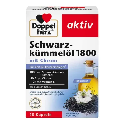 Doppelherz mustakuminaöljy 1800 kapselia, 50 kpl Doppelherz mustakuminaöljy 1800 kapselia, 50 kpl