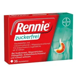 Rennie sokerittomat purutabletit, 36 kpl