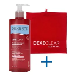 Dexeryl Dexeclear vaahtoava puhdistusgeeli epäpuhtaalle iholle, 400 ml