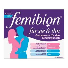 Femibion hänelle &amp; him tabletit, 2x28 kpl