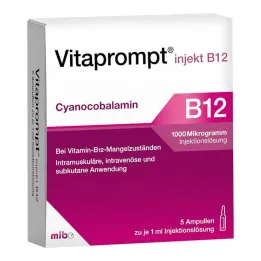 Vitaprompt injekt B12 1000 µg injektioliuos, 5X1 ml