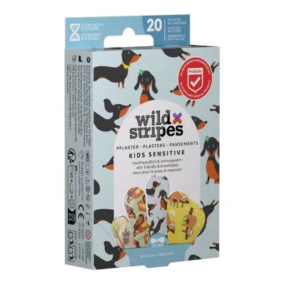 Wild Stripes Kids herkkä Animal Fun -laastarit, 20 kpl