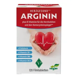 Arginiini Heart Healthy + B1 + B6 + B12 + Foolihappokalvo Tab., 120 kpl