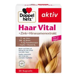 Doppelherz Hair Vital + sinkki + hirssi kapselit, 30 kpl