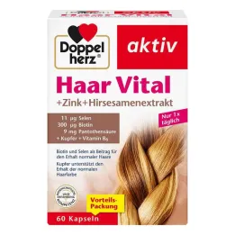 Doppelherz Hair Vital + sinkki + hirssi kapselit, 60 kpl