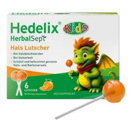 Hedelix Herbalsept Neck Lollipops Kids, 6 kpl