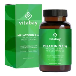Melatoniini suuri annos 3 mg + B6-vitamiini vegaaninen Lut., 120 kpl