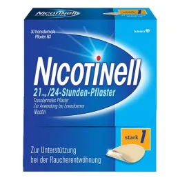NICOTINELL 21 mg / 24 tunnin nikotiinilaastarit, laastarin vahvuus (1), 30 kpl