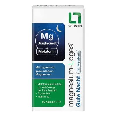 Magnesium Loges Hyvää yötä melatoniinikapseleilla, 60 kpl