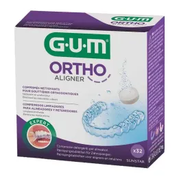 GUM Ortho Aligner puhdistustabletit, 32 kpl