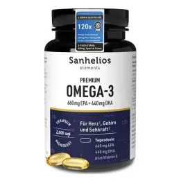 Sanhelios Premium Omega-3 kapselit, 120 kpl